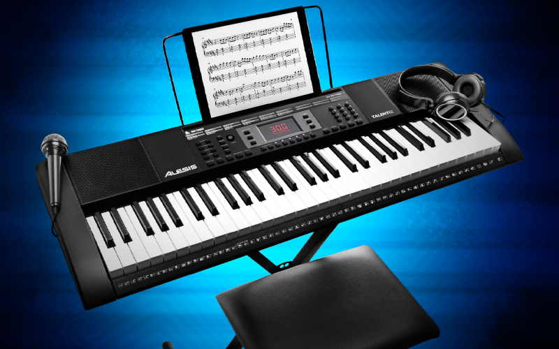 ALESIS TALENT 61 – НОВАЯ 61-клавишная портативная клавиатура со встроенными динамиками | A&T Trade